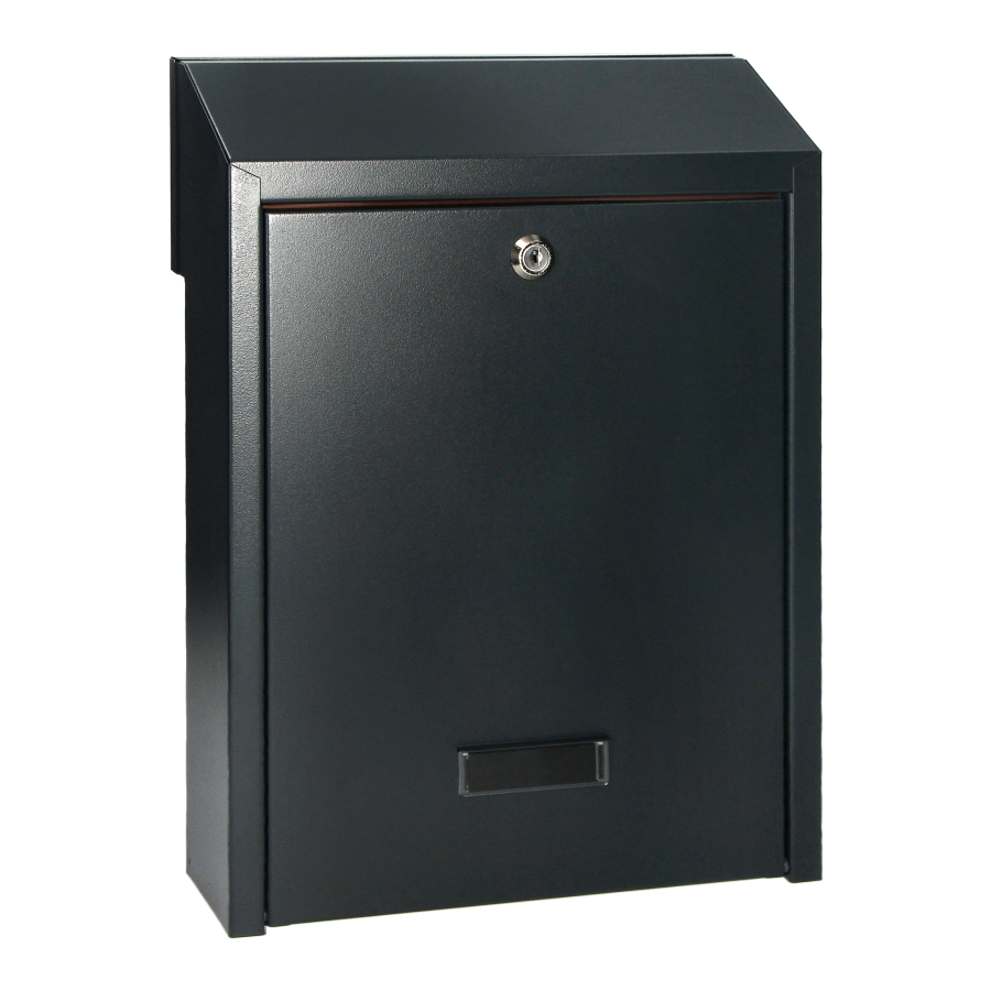 FIJI mailbox pass-through mailbox with cylinder lock, anthracite